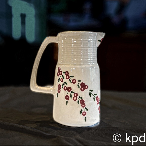 16 Oz. Vintage Handpainted “Plymouth Cranberries” No. 67 Pitcher - Picture 2 of 6